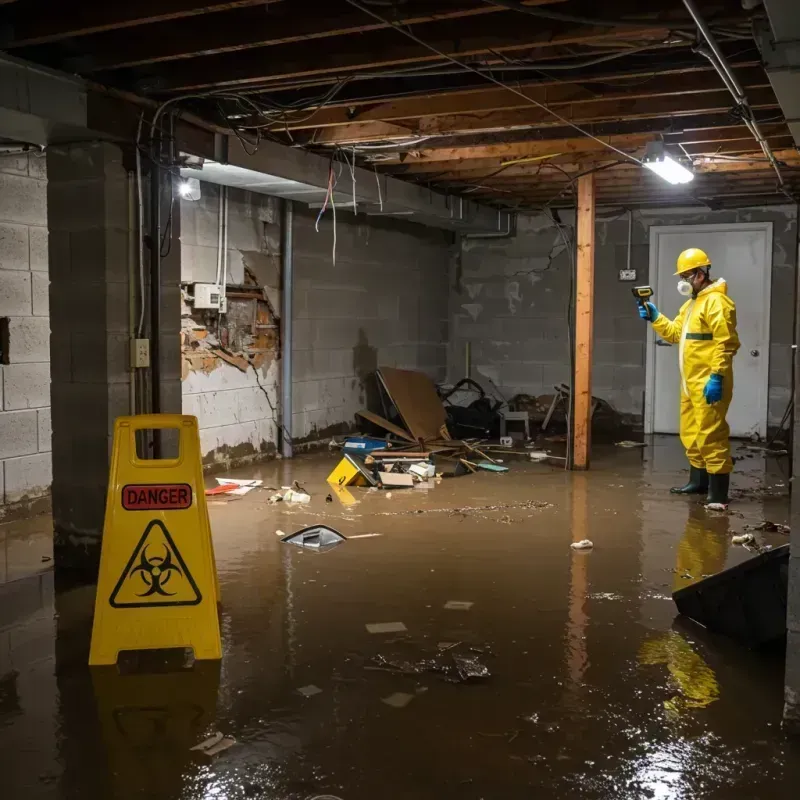 Flooded Basement Electrical Hazard in Smyth County, VA Property